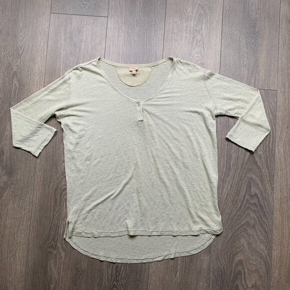 Aritzia Wilfred Top T-shirt Sage Green Burnout Heathered Casual Basic Size XS - Picture 11 of 15